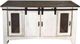 Million Dollar Rustic Barn Door Dark Brown/White 60" TV Stand-0