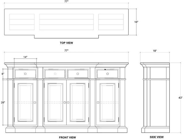 Bramble Customizable Genoa Large Sideboard-1