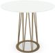 Amisco Customizable Calypso 42" White Glass Round Bar Table with 48" Tabletop -0