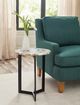 Hammary® Hidden Treasures Beige Marble Top Accent Table with Black Base-1
