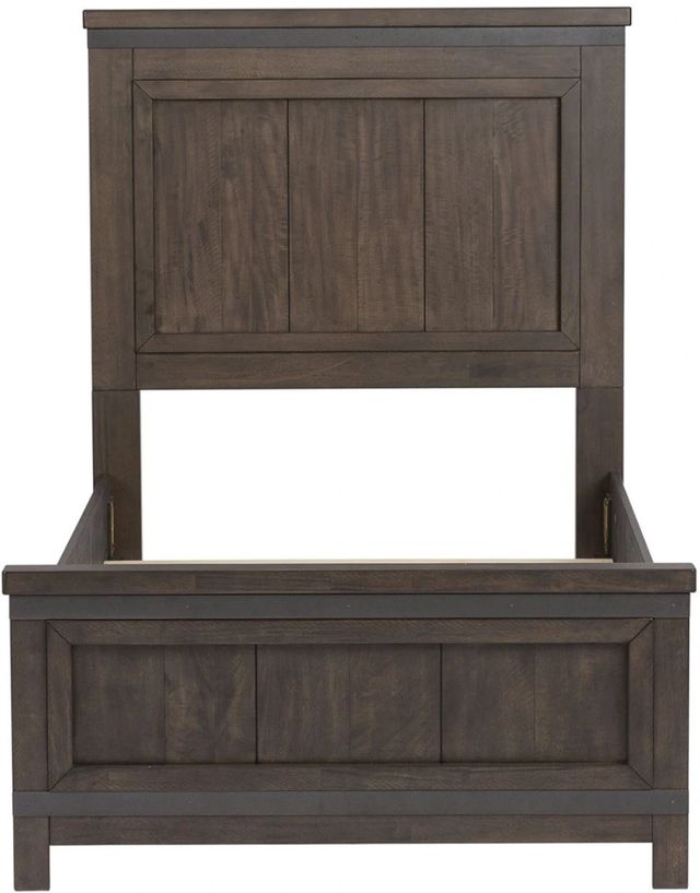 Liberty Furniture Thornwood Hills Rock Beaten Brown Twin Youth Panel Bed-2