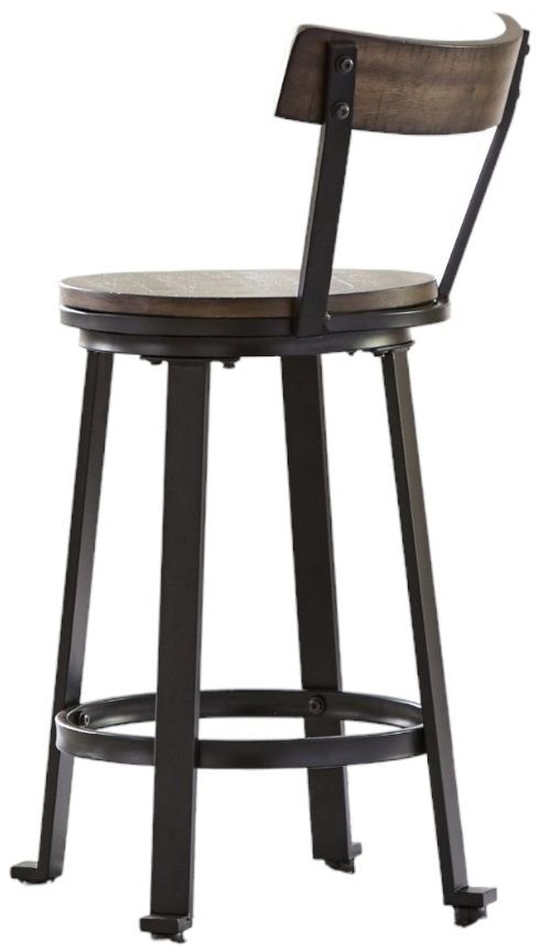 Signature Design by Ashley® Melenski 2-Piece Black/Grayish Brown Bar Stool Set-3