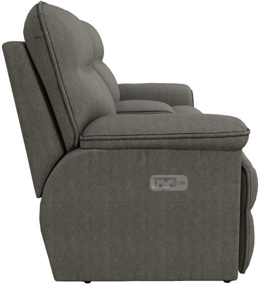 La-Z-Boy® Jay Flannel Power Reclining Loveseat with Console, Headrest, and Lumbar-2