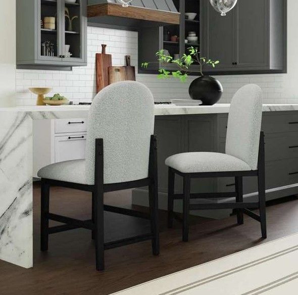 Elements International Portland Black/Gray Counter Stool-1