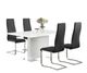 Coaster® Anges 5-Piece Black/White High Gloss Dining Table Set-0