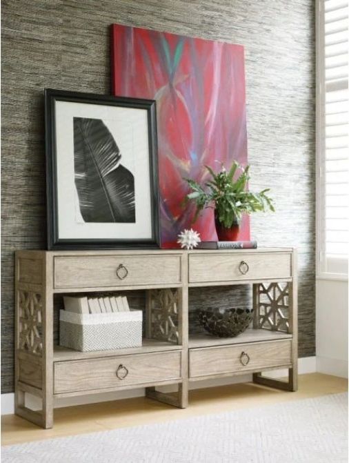 American Drew® Vista Biscayne Soft Gray Hall Console-1