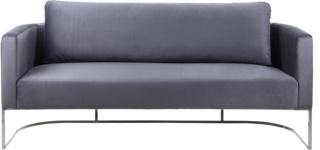 Meridian Furniture Casa Grey/Chrome Velvet Sofa-3
