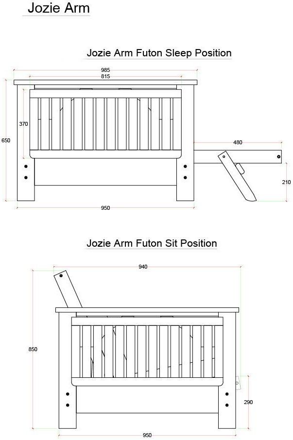 Kodiak Furniture Jozie Graystone Full Futon Frame-3