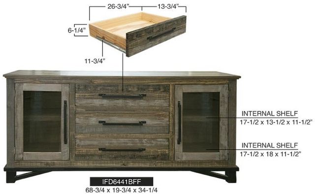 International Furniture Direct Loft Brown/Gray Brown Buffet-2