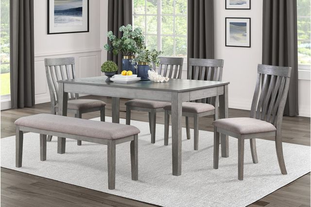 Mazin Furniture Armhurst 6-Piece Two-Tone Gray Dining Set-0