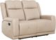 Primo™ International Casa Sienna Igor Jaxxon Taupe Faux Leather Manual Motion Loveseat-0
