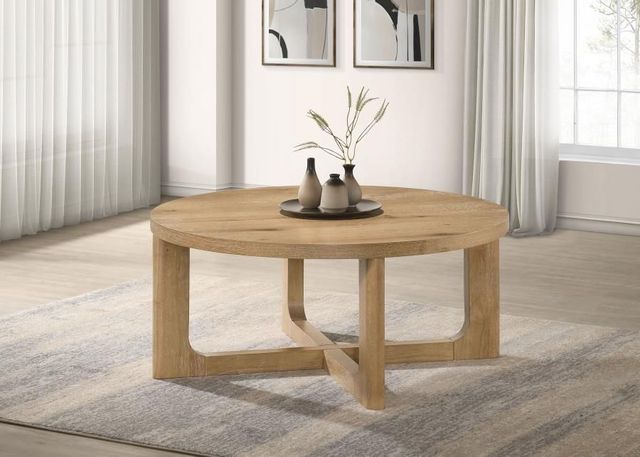 Coaster® Kessler Light Oak Coffee Table-1