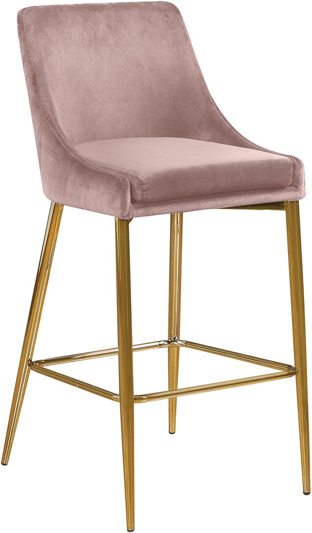 Meridian Furniture Karina Pink Velvet Counter Stool-0