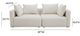 TOV Furniture Hangover Cream 81" Loveseat-2
