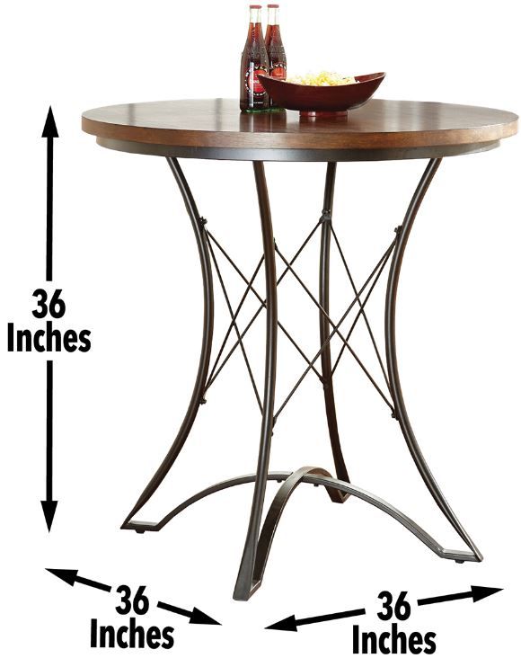 Steve Silver Co. Adele Brown Counter Table with Black Base-2