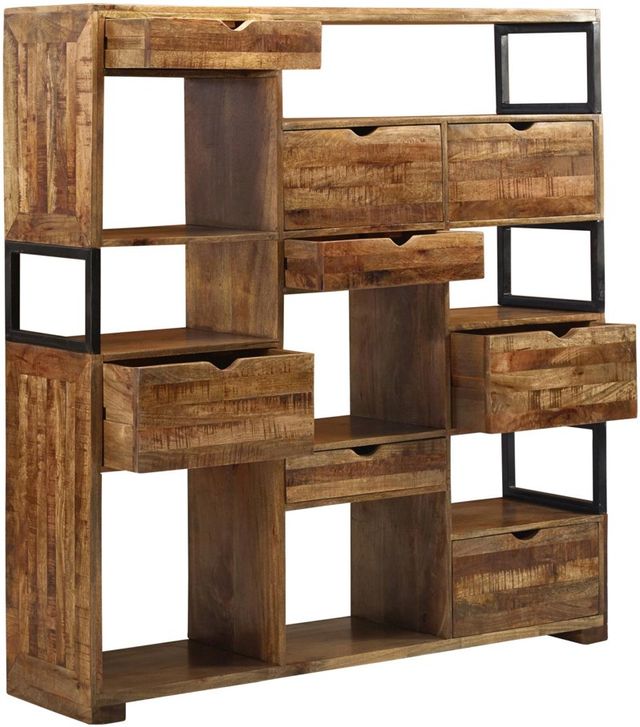 Jaipur Furniture Cubist Brown 8-Drawer Accent Shelf-1