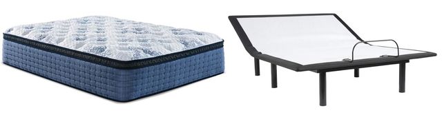 Sierra Sleep® by Ashley® Mt Dana 2-Piece Hybrid Euro Top and Adjustable Base King Mattress Set-0