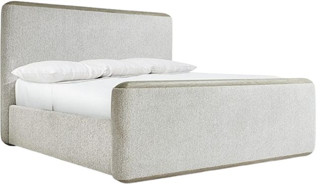 Bernhardt Arcadia Beige/Clay King Upholstered Panel Bed-0