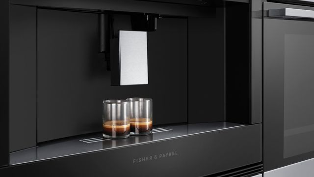 Fisher & Paykel 24” Built in Coffee Machine-Black Glass-3