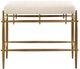 Uttermost® Karleen Antique Brass/Ivory Small Bench-4