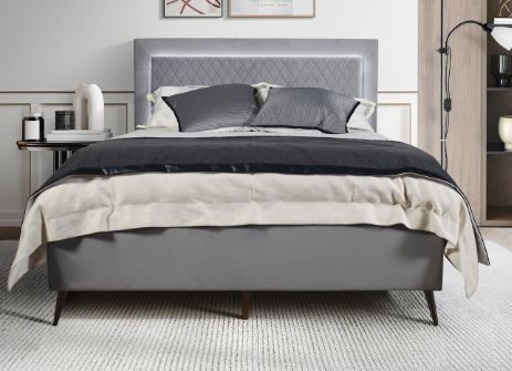 Milton Greens Stars Dark Gray California King Lattice  Platform Bed-1