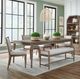 Liberty Furniture Hickory Grove 6-Piece Elliston Oatmeal/Heirloom Brown Optional Rectangular Dining Table Set-1