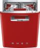 Smeg 50's Retro Style 24" Red Built In Dishwasher-0