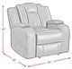 Elements International Carlo Pebble Oyster Power Recliner with Power Headrest-2