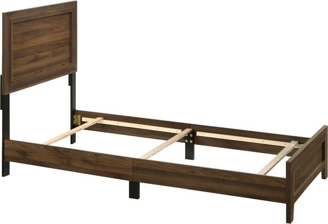 Crown Mark Millie Brown Cherry Twin Panel Bed-2