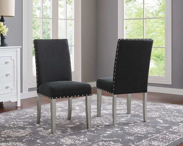Brassex Inc. Bella 2-Piece Brown/Dark Grey Side Chair Set-3
