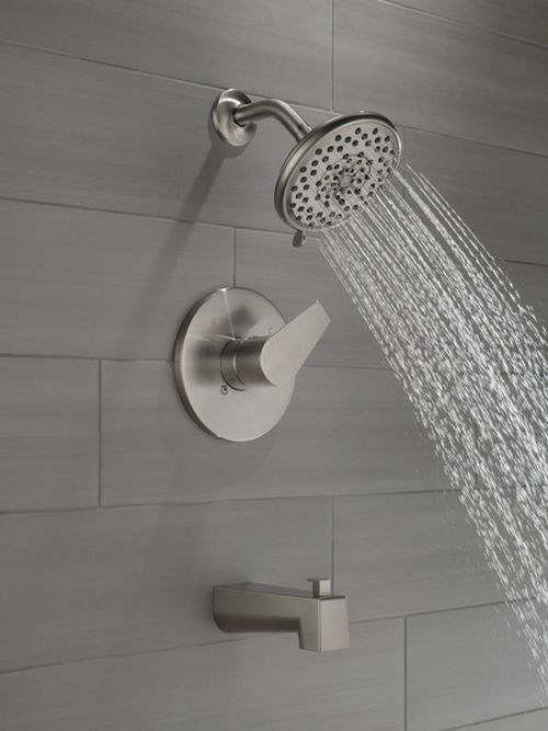 Peerless Xander® Brushed Nickel MultiChoice Tub Shower-3