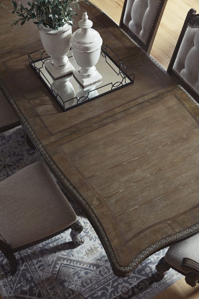 Signature Design by Ashley® Charmond Brown 106" Expandable Dining Table-4