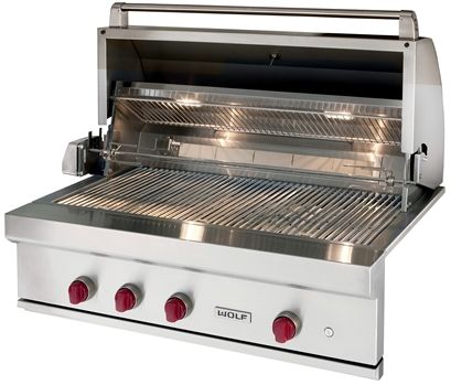 Wolf 4-Burner Stainless Steel Built In Natural Gas Grill