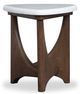 Magnussen Home® Arwen White Top End Table with Turkish Coffee Base-1