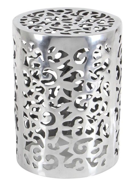 Deco Marche Silver Storage Side Table-1