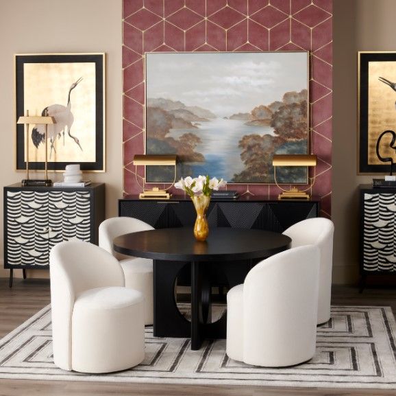 Crestview Collection Wyndham Black Dining Table-1