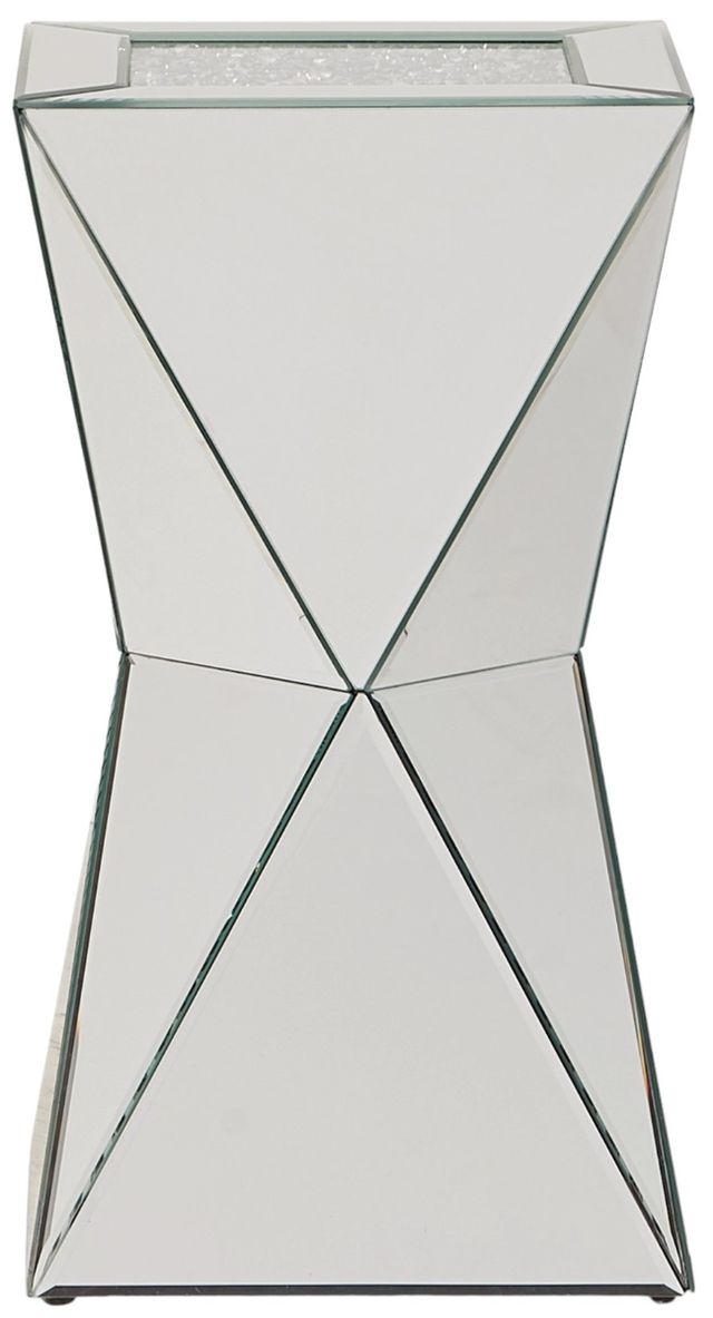 Signature Design by Ashley® Gillrock Mirror Glass Top Accent Table with Silver Base-1