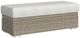 Elements International Carmona Beige/Natural Fabric/Olefin Outdoor Ottoman-0