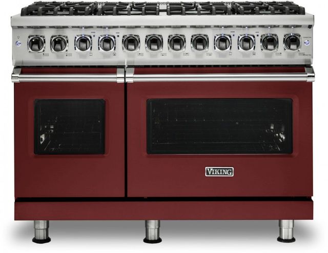 Viking® 5 Series 48" Reduction Red Pro Style Dual Fuel Liquid Propane Range-0