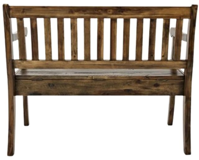 Jofran Inc. Artisan's Craft Dakota Oak Storage Bench-3