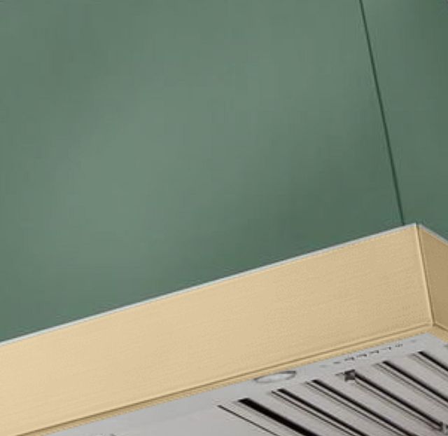 AGA Euclid 36" Mineral Green Wall Mounted Range Hood  with Brushed Brass Trim-1