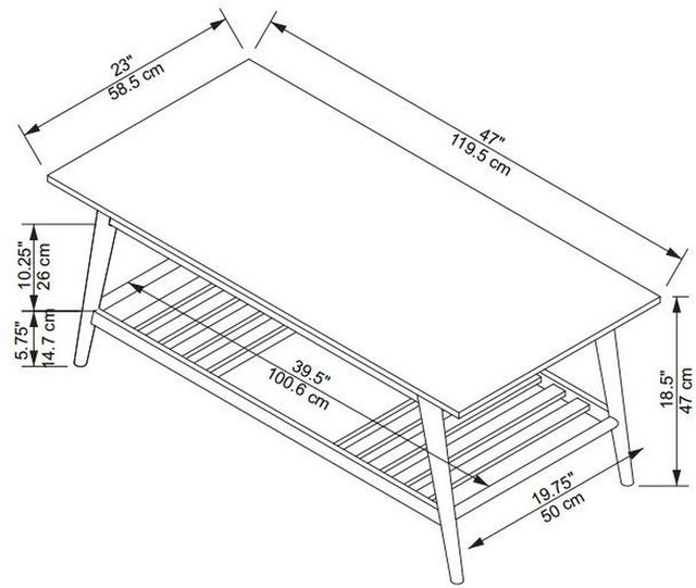 Linon Cosgrove Brown Coffee Table-2