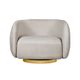 A & B Home Cream Swivel Armchair -1