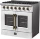 FORNO® Galiano Series Alta Qualita 36" White Pro Style Gas Range-2