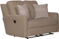 Catnapper® Calvin Putty Manual Reclining Loveseat