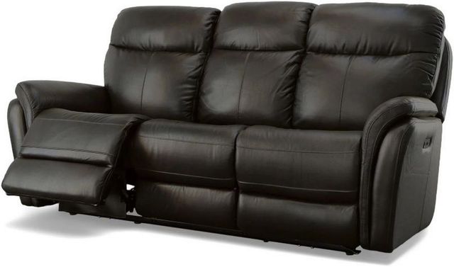 Flexsteel® Zoey Dark Brown Power Reclining Sofa with Power Headrests-2