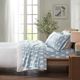Olliix by True North by Sleep Philosophy Blue Forest Queen Cozy 100% Cotton Flannel Printed Sheet Set-3