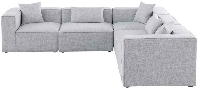 Meridian Furniture Cube 5-Piece Grey Modular Sectional Set-1
