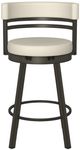 Amisco Ronny Harley/Parchment Swivel Counter Stool-1