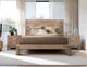 International Furniture Direct Atenas Brown King Platform Bed Footboard with Rails-1
